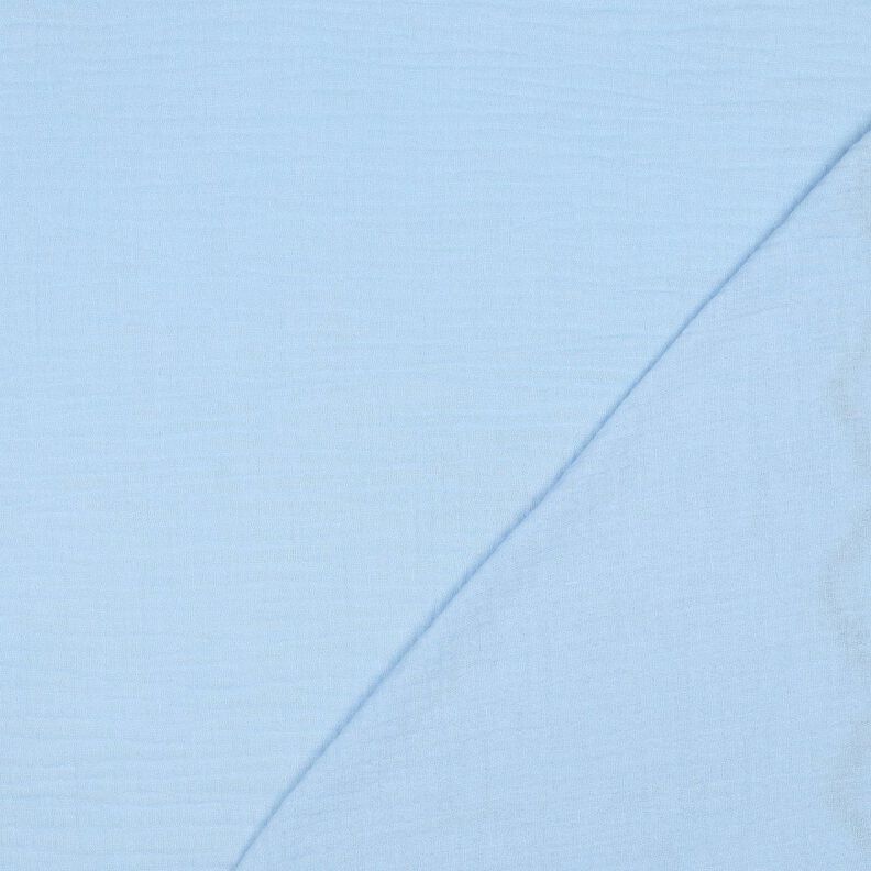Musselin/ Doppel-Krinkel Gewebe beidseitige Bogenkante  | Poppy Fabrics – hellblau/königsblau,  image number 4