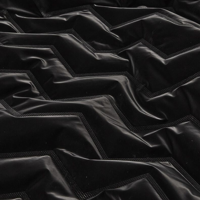 Steppstoff Peachskin Chevron | Katia Fabrics – schwarz,  image number 7