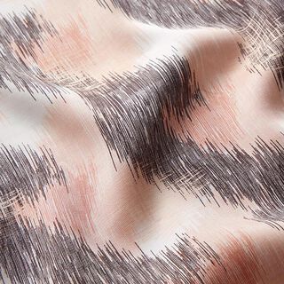 Viskose Satin verwischte Wellen | Fibre Mood – wollweiss, 