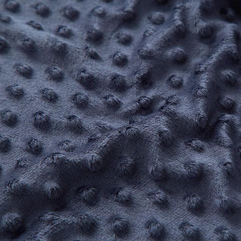 Kuschelfleece geprägte Punkte – marineblau,  image number 2