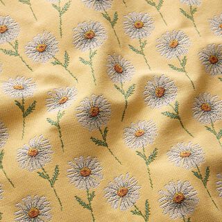 Dekostoff Gobelin Margeriten – hellgelb, 