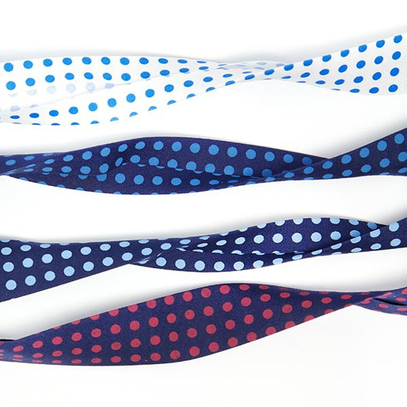 Schrägband Pünktchen (20 mm) 3 – navy,  image number 2