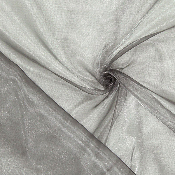 Organza – dunkelgrau | Reststück 50cm