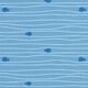 Baumwolljersey Fische auf Wellenlinien – hellblau,  thumbnail number 1