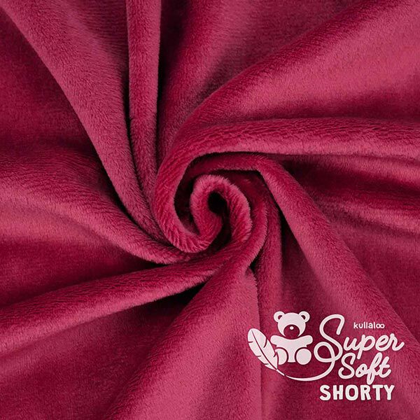 Plüsch SuperSoft SHORTY [ 1 x 0,75 m | 1,5 mm ] - bordeauxrot | Kullaloo