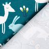 Baumwolljersey Hase & Reh – petrol,  thumbnail number 5