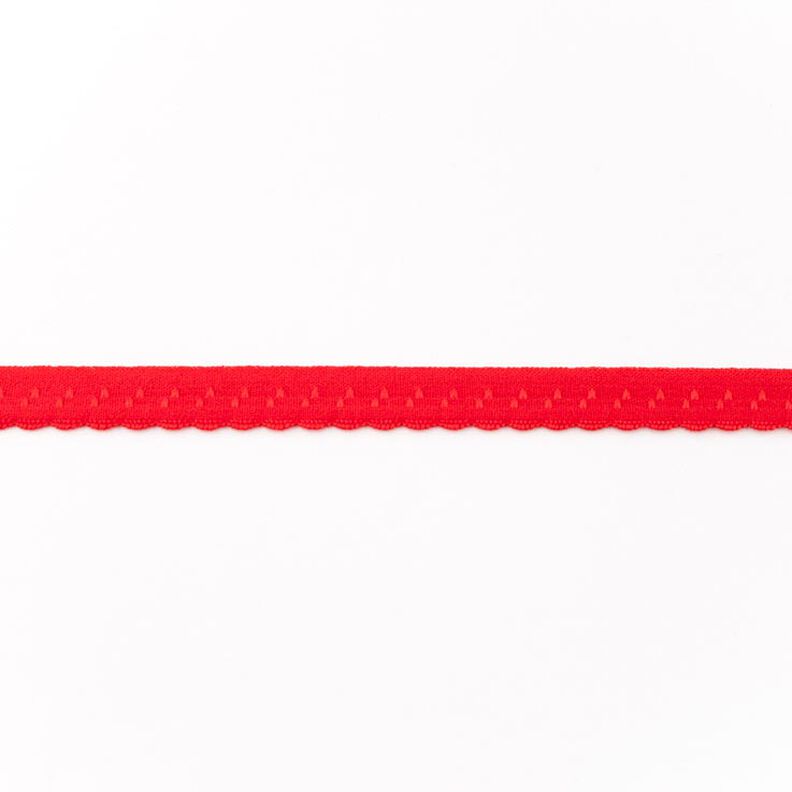 Elastisches Einfassband Spitze [12 mm] – rot,  image number 1