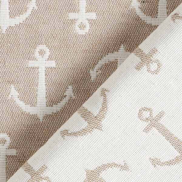 Dekostoff Jacquard Anker – hellbeige/sand, image number 4