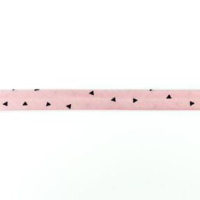 Schrägband Dreiecke [20 mm] – rosa/schwarz, 