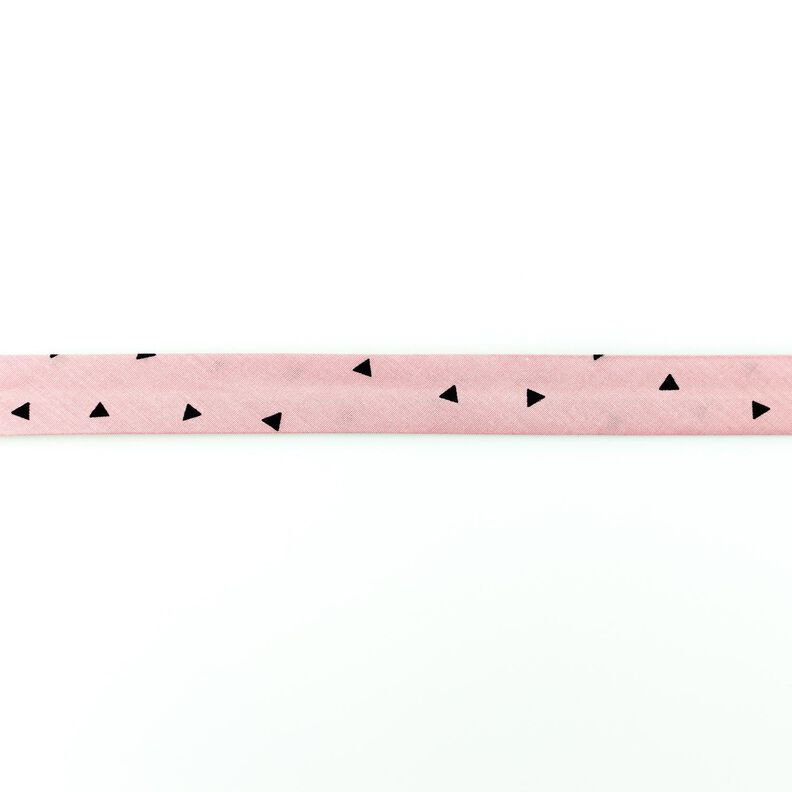 Schrägband Dreiecke [20 mm] – rosa/schwarz,  image number 1