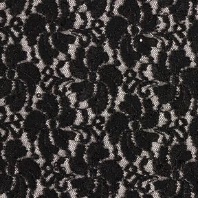 Spitze Pailletten Blumen – schwarz, 