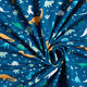 Baumwolljersey Dinowelt | PETIT CITRON – petrol,  thumbnail number 6