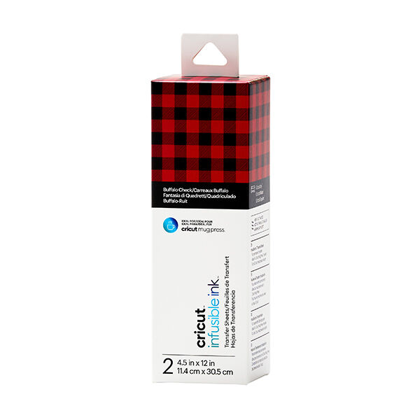 Cricut Joy Infusible Ink Transferbogen - 2 Bogen [ 11,4 x 30,5 cm ] – rot/schwarz,  image number 1