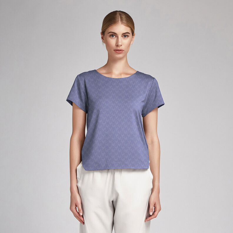 Jacquard Dobby Hahnentritt – taubenblau,  image number 7