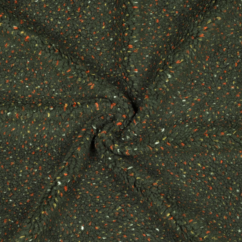 Teddyplüsch Tweed Melange | Poppy Fabrics – dunkelgrün, image number 3