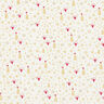 Baumwollstoff Popeline Herzen und Sterne – wollweiss/gold,  thumbnail number 1