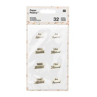 Sticker Just Married| Rico Design – weiss/gold, 