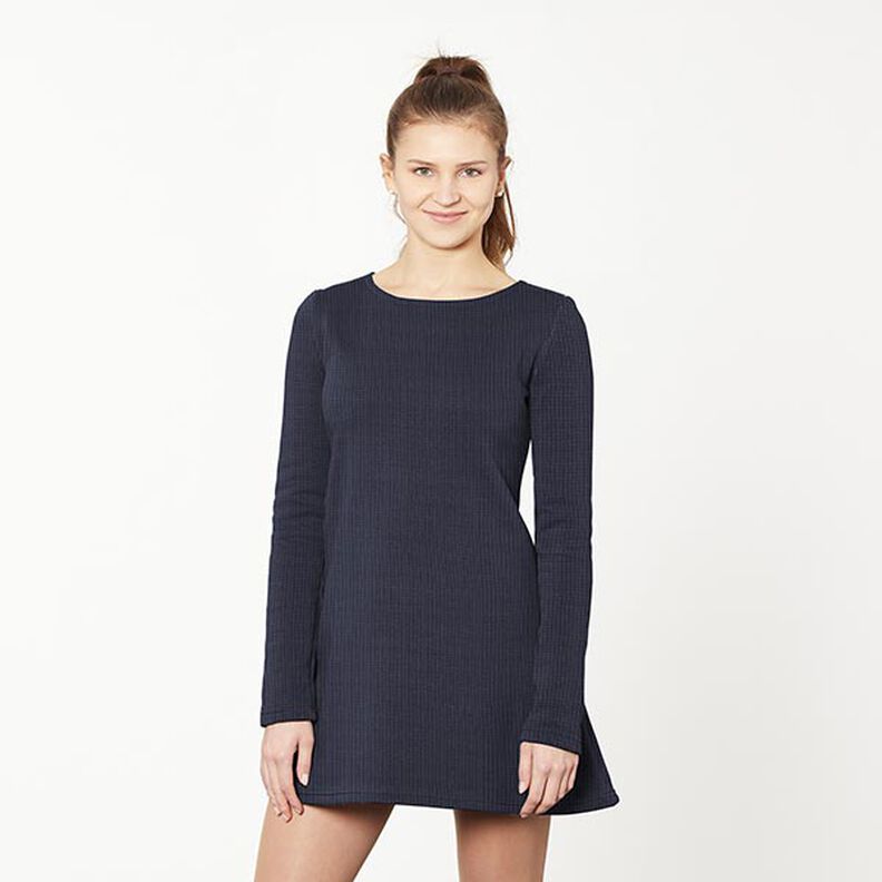 Struktur Jersey Kästchen – marineblau,  image number 4