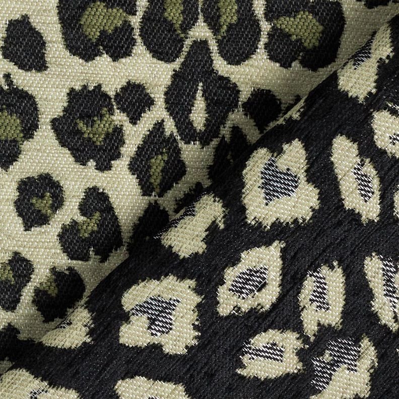 Polsterstoff Jacquard Leo – taupe/khaki, image number 4