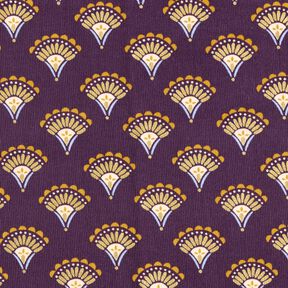Babycord Glitzer Fächer – aubergine, 
