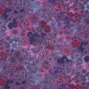 Baumwollpopeline Wildblumen | Poppy Fabrics – lavendel, 