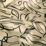 Stretchvelours Blumenskizzen – sand/schwarz,  thumbnail number 2