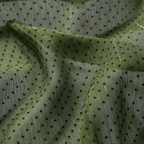 Chiffon Glitzerstreifen und Pünktchen – khaki, 