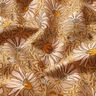 Dekostoff Halbpanama große Blumen – dunkelbeige/currygelb,  thumbnail number 2