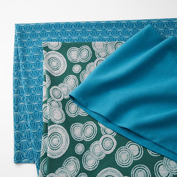 GOTS Baumwollbündchen OCEAN LOVE | Albstoffe – petrol, image number 5