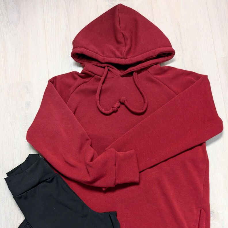 Alpenfleece Kuschelsweat Uni – karminrot,  image number 12