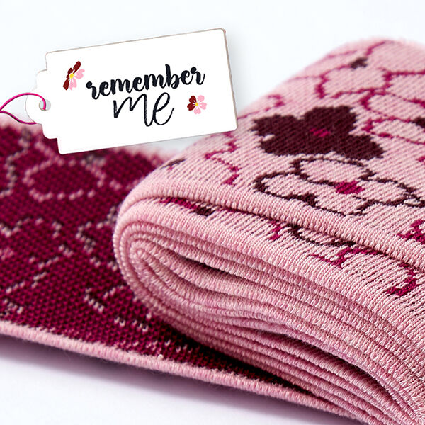 GOTS Bio Strickbündchen CUFF ME REMEMBER ME Forget-Me-Not [140 cm | 7,5 cm] | Albstoffe,  image number 2