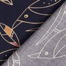 Viskosestoff Art Deco Vögel – nachtblau/sand,  thumbnail number 4