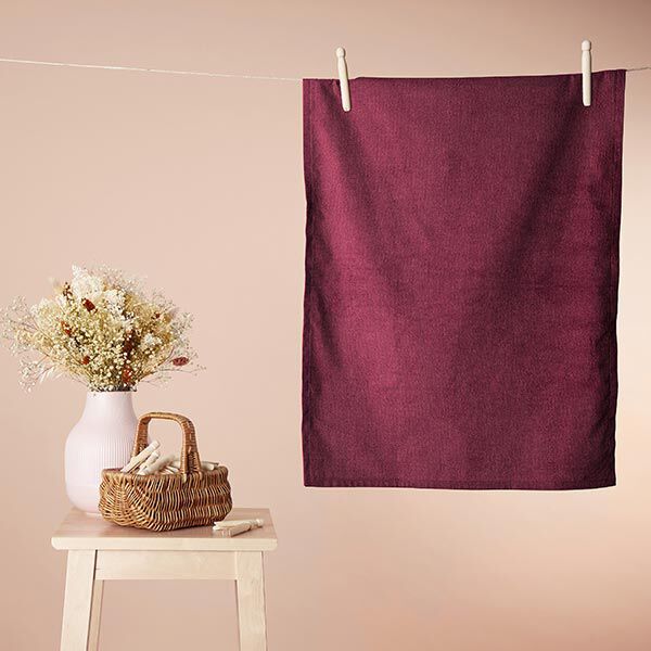 Kuschelfrottee Bambus Uni – bordeauxrot – Muster, image number 6