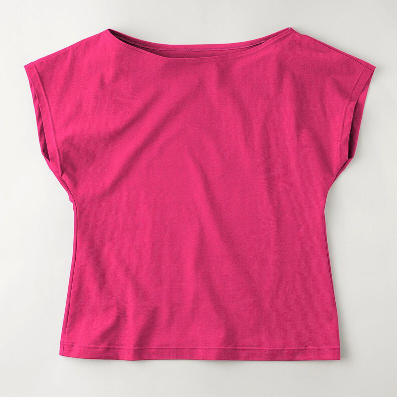 Baumwolljersey Medium Uni – intensiv pink,  image number 6
