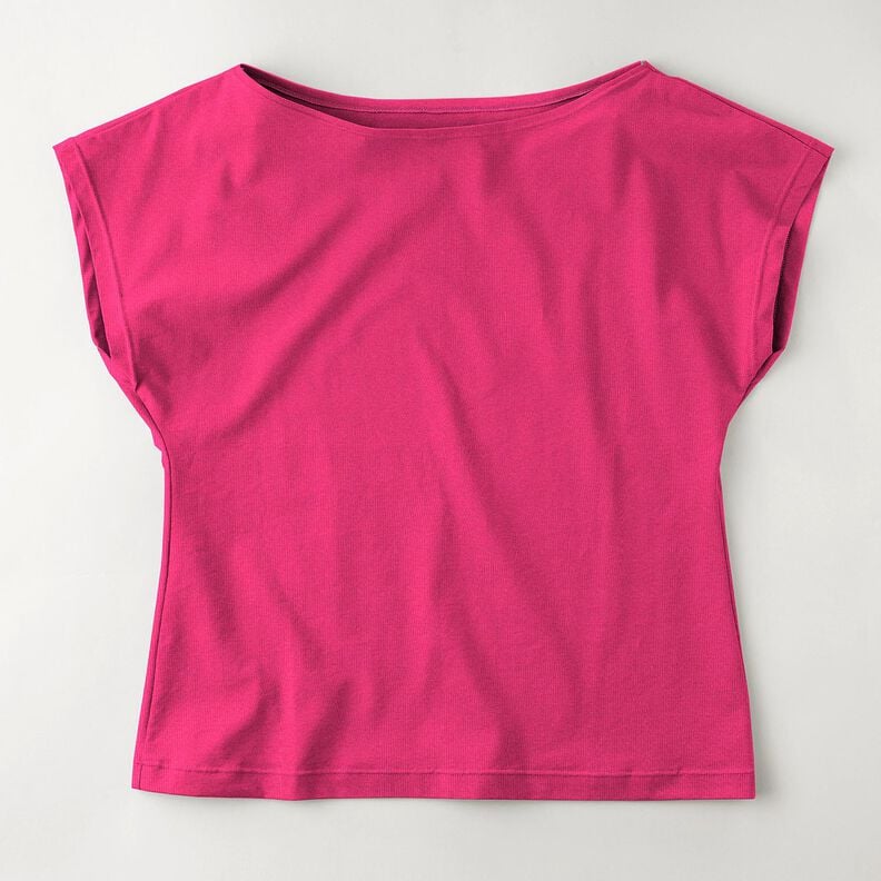 Baumwolljersey Medium Uni – intensiv pink, image number 6