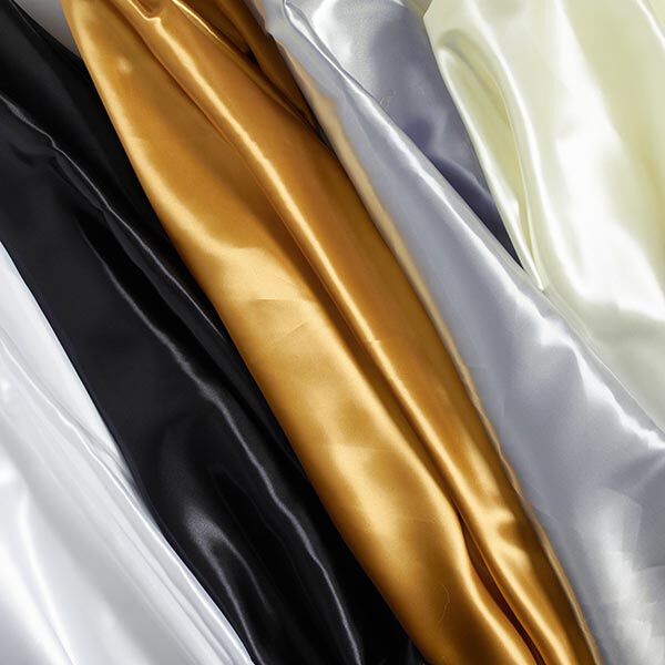 Polyestersatin – schwarz | Reststück 50cm