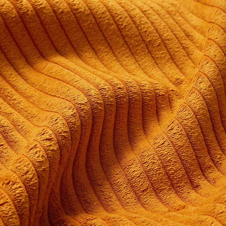 Polsterstoff weicher Cord – currygelb,  image number 3