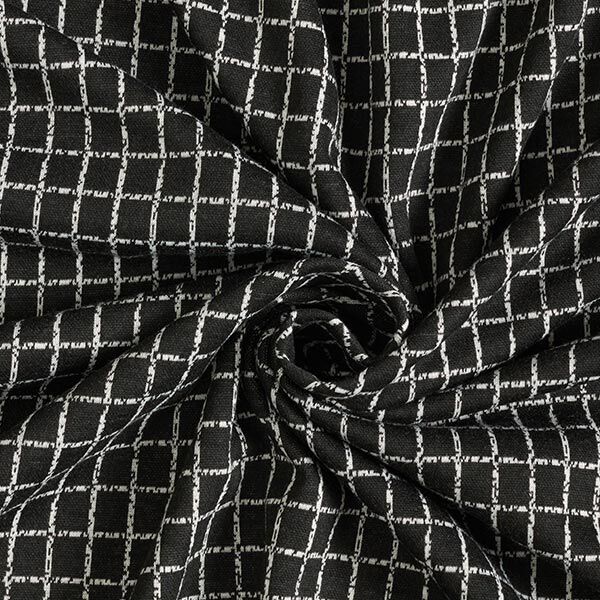 Romanit Jersey Gitter-Muster – schwarz | Reststück 50cm