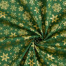 Baumwollstoff Popeline Schneekristalle – grün/gold,  thumbnail number 3
