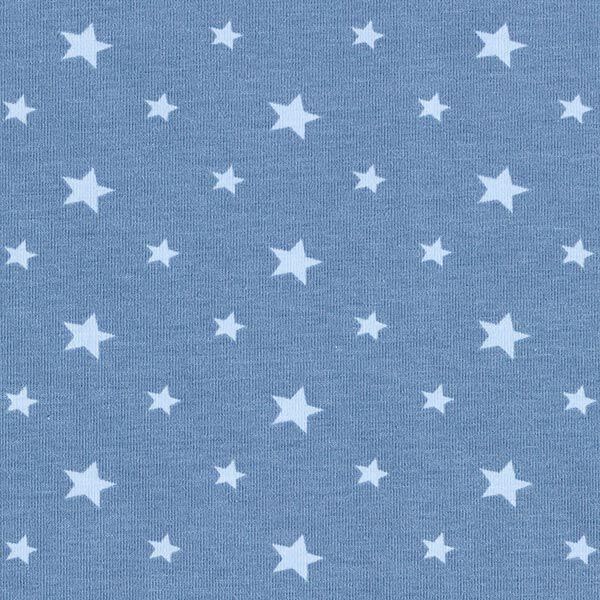 Baumwolljersey Sternchen – jeansblau | Reststück 100cm