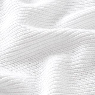 Rippenstrick Baumwollmix Uni – weiss, 