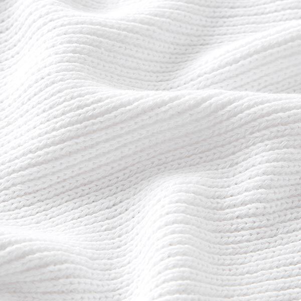 Rippenstrick Baumwollmix Uni – weiss, image number 2