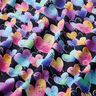 Baumwolljersey bunte Herzen | Glitzerpüppi – schwarz,  thumbnail number 2