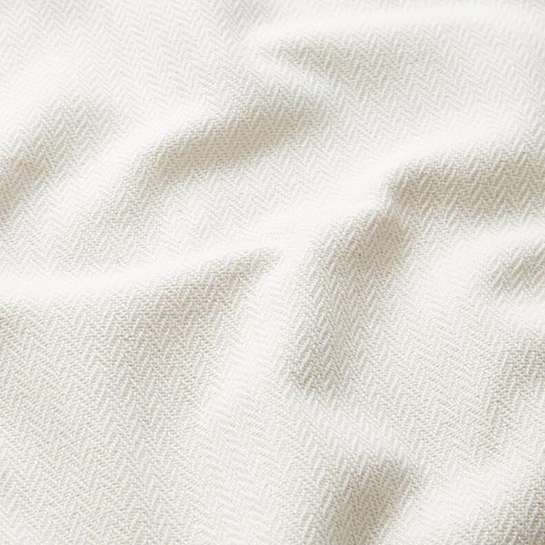 Dekostoff Jacquard dezentes Chevron – wollweiss,  image number 2