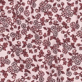 Baumwollflanell Blümchen | Poppy Fabrics – rosé/malve, 