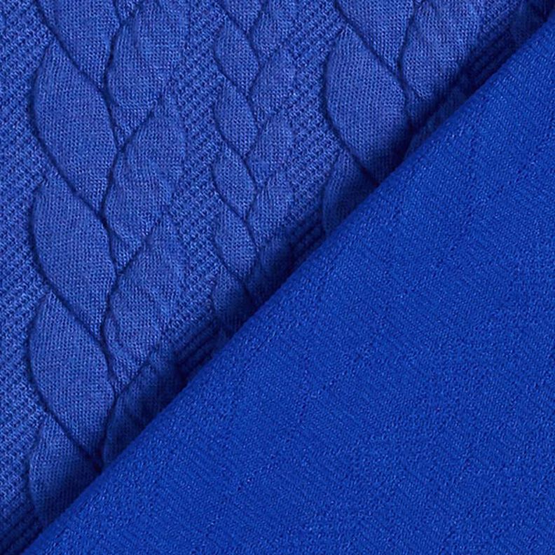 Jerseyjacquard Cloqué Zopfmuster – königsblau,  image number 4