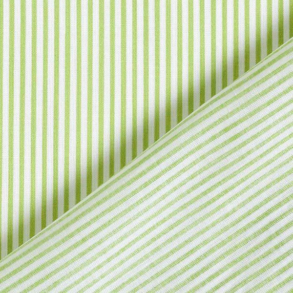 Leichter Tencel-Stoff feine Streifen – grün/weiss | Reststück 50cm,  image number 4