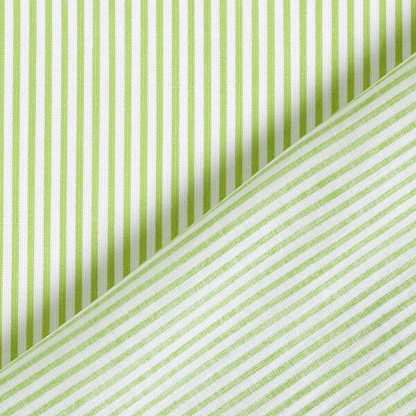 Leichter Tencel-Stoff feine Streifen – grün/weiss | Reststück 50cm, image number 4