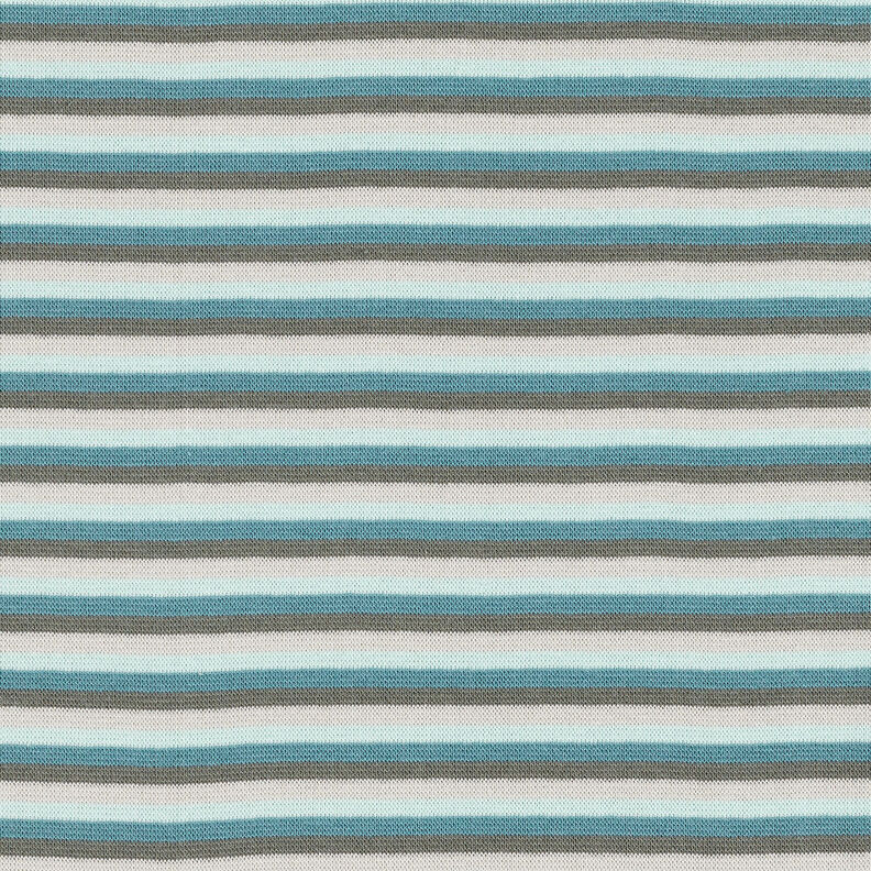 Bündchen Schlauchware Streifen – eisblau/türkis,  image number 1