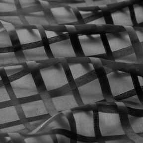 Chiffon Fensterkaro – schwarz, 